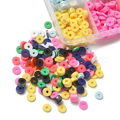 60G 10 Colors Handmade Polymer Clay Beads&nbsp;CLAY-YW0001-93
