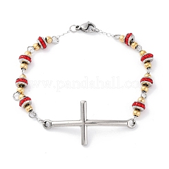 201 Stainless Steel Link Chain Bracelets&nbsp;BJEW-A032-01GP-03