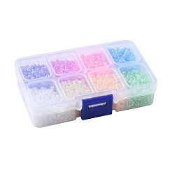 3384Pcs 8 Colors 8/0 Glass Seed Beads&nbsp;SEED-YW0002-23
