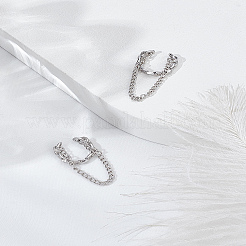 2Pcs Alloy Cuff Earrings&nbsp;EJEW-LP0003-85P