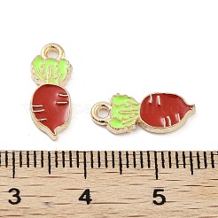 Light Gold Plated Alloy Enamel Pendants&nbsp;ENAM-M219-09KCG-01