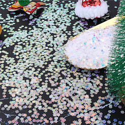 50G Christmas Plastic Snowflake Sequins&nbsp;MRMJ-CY0001-04