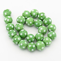 Handmade Lampwork Round Beads Strands&nbsp;LAMP-L007-12mm-01