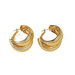 Alloy Two-layer Hoop Earrings&nbsp;FS-WG81E20-01