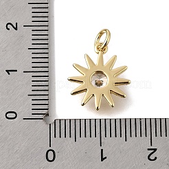 Brass Micro Pave Cubic Zirconia Pendants&nbsp;KK-U072-22G