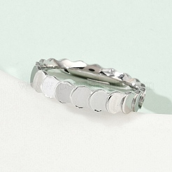 Flat Round 304 Stainless Steel Finger Rings&nbsp;RJEW-V001-01P