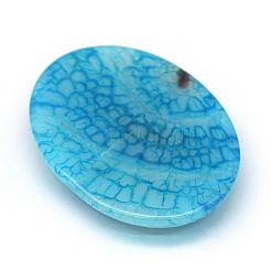Oval Dyed Natural Crackle Agate Cabochons&nbsp;G-R349-30x40-01