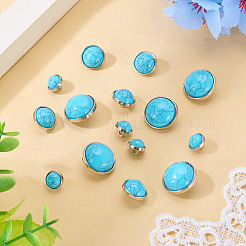 15Pcs 3 Styles 1-Hole Resin Shank Buttons&nbsp;BUTT-TA0001-56