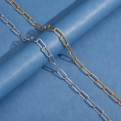 2Pcs 2 Style 304 Stainless Steel Handmade Chains&nbsp;CHS-GA0001-02