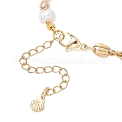 Natural Cultured Freshwater Pearl & Electroplate Non-magnetic Synthetic Hematite Beaded Bracelets for Women&nbsp;BJEW-JB12893