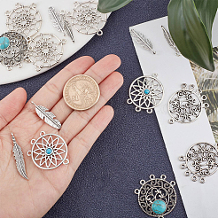104Pcs 6 Style Tibetan Style Chandelier Components Links&nbsp;TIBE-SC0001-53