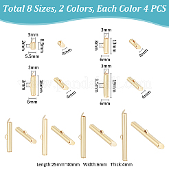 64Pcs 16 Style 304 Stainless Steel Slide On End Clasp Tubes&nbsp;STAS-UN0035-53