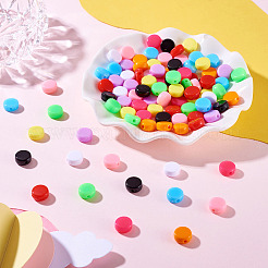100Pcs 10 Colors Opaque Acrylic Beads&nbsp;OACR-TA0003-09