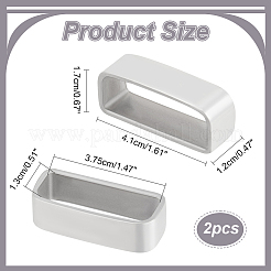 Stainless Steel Loop Keepers&nbsp;STAS-WH0031-42