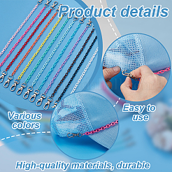 12Pcs 12 Colors Acrylic Link Baseball Cap Chain&nbsp;HJEW-GA00060