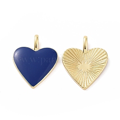 Brass Enamel Pendants&nbsp;KK-P204-14G-D
