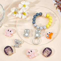 10Pcs 5 Style Food Grade Eco-Friendly Silicone Beads&nbsp;SIL-SC0001-11