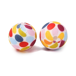Food Grade Eco-Friendly Printed Silicone Beads&nbsp;SIL-A013-01A-06