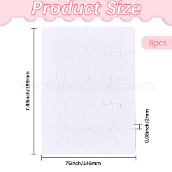 6Pcs Paper Heat Transfer Blank Puzzle for Adult Chrildren&nbsp;DIY-SP0004-28E