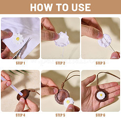 DIY Flat Round Wood Pendant Neckalces Making Kits&nbsp;DIY-CA0007-06