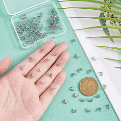 200Pcs 2 Size 304 Stainless Steel Bead Tips&nbsp;STAS-UN0049-85