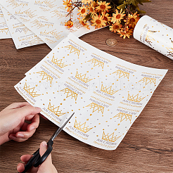 PET Film Crown Pattern Ceramics Clay Water Transfer Paper&nbsp;DIY-WH0504-122
