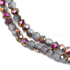 Electroplate Glass Beads Stradns&nbsp;EGLA-H114-02B-03