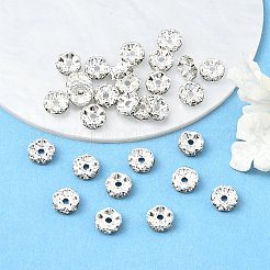 Brass Rhinestone Spacer Beads&nbsp;RSB06C14