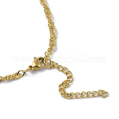 201 Stainless Steel Singapore Chain Necklaces&nbsp;NJEW-C042-11G