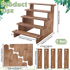 5-Tier Assemble Wood Display Riser Stands&nbsp;ODIS-WH0095-019A