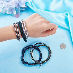 32Pcs 8 Styles Polyester & Spandex Cord Braided Bead Bracelets&nbsp;BJEW-TAC0064