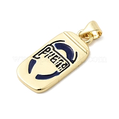 Brass Enamel Pendants&nbsp;KK-L262-22G
