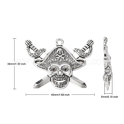 Tibetan Style Alloy Pendants&nbsp;TIBEP-3293-AS-LF