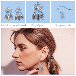100Pairs Brass Earring Hooks&nbsp;KK-CN0001-78