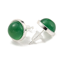 Natural Agate Stud Earrings&nbsp;EJEW-M252-02P-03