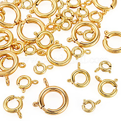 35Pcs 5 Styles Brass Spring Ring Clasps&nbsp;KK-TA0008-89