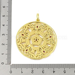 Brass Micro Pave Cubic Zirconia Pendants&nbsp;KK-E111-03G
