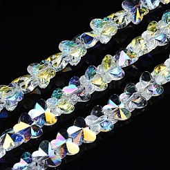 Electroplate Transparent Glass Beads Strands&nbsp;EGLA-N002-20A-B01