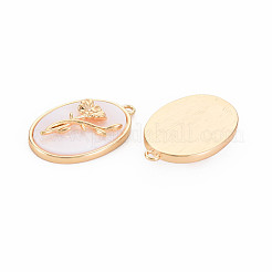 Brass Birth Floral Pendants&nbsp;KK-S364-286