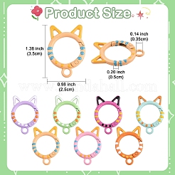 10Pcs Spray Painted Alloy Spring Gate Rings&nbsp;FIND-YW0008-31