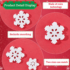 100Pcs 2 Styles Christmas Opaque Resin Cabochons&nbsp;CRES-OC0001-12