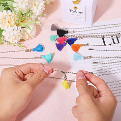 Polycotton Tassel Charms Ceiling Fan Pull Chain Extenders&nbsp;HJEW-GL00013
