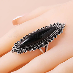 Horse Eye Alloy with Resin Finger Rings&nbsp;FS-WG13A66-01