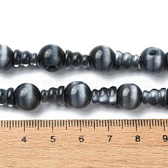 Cat Eye 3-Hole Guru Bead Strands&nbsp;G-K149-52A