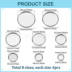 8 Styles Stainless Steel Brooch Findings&nbsp;STAS-PH0006-97