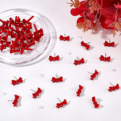 40Pcs Alloy Bowknot Stud Earring Findings&nbsp;EJEW-ME0001-23B