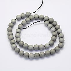 Electroplate Natural Druzy Agate Beads Strands&nbsp;G-G708-8mm-04