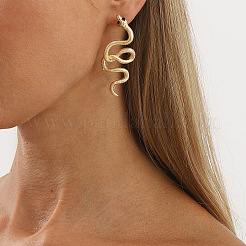 Snake Alloy Rhinestone Stud Earrings&nbsp;FS-WG9AB0E-01