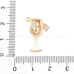 Brass Micro Pave Cubic Zirconia Pendants&nbsp;ZIRC-P122-06G-02