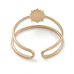 Ion Plating(IP) 304 Stainless Steel Cuff Rings&nbsp;RJEW-G285-66G